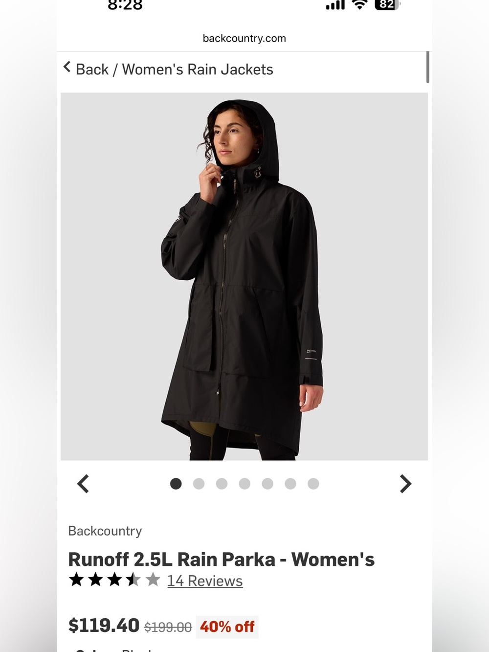 Backcountry Women’s Rain Jacket Black